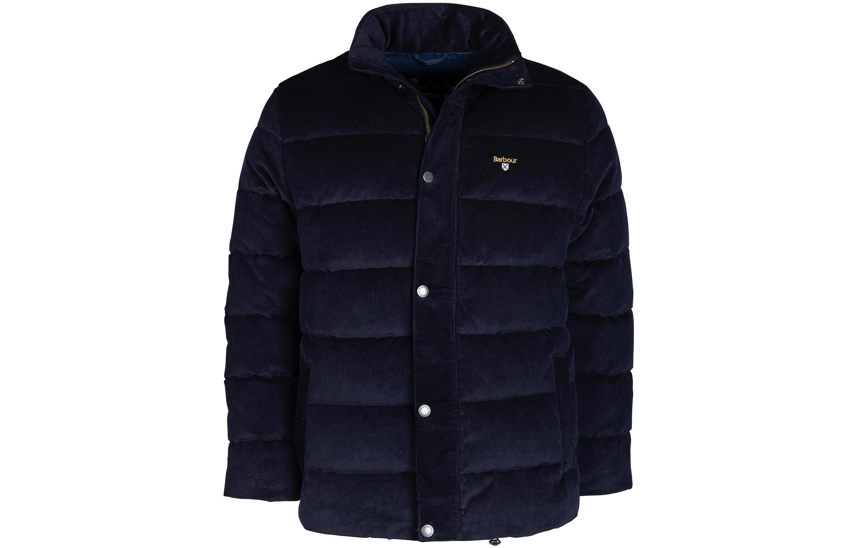 Barbour Solid Logo Embroidered Quilted Jacket Navy () MQU1514NY52