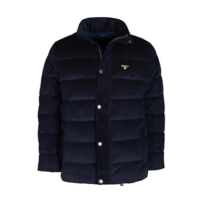 Barbour Solid Logo Embroidered Quilted Jacket Navy () MQU1514NY52
