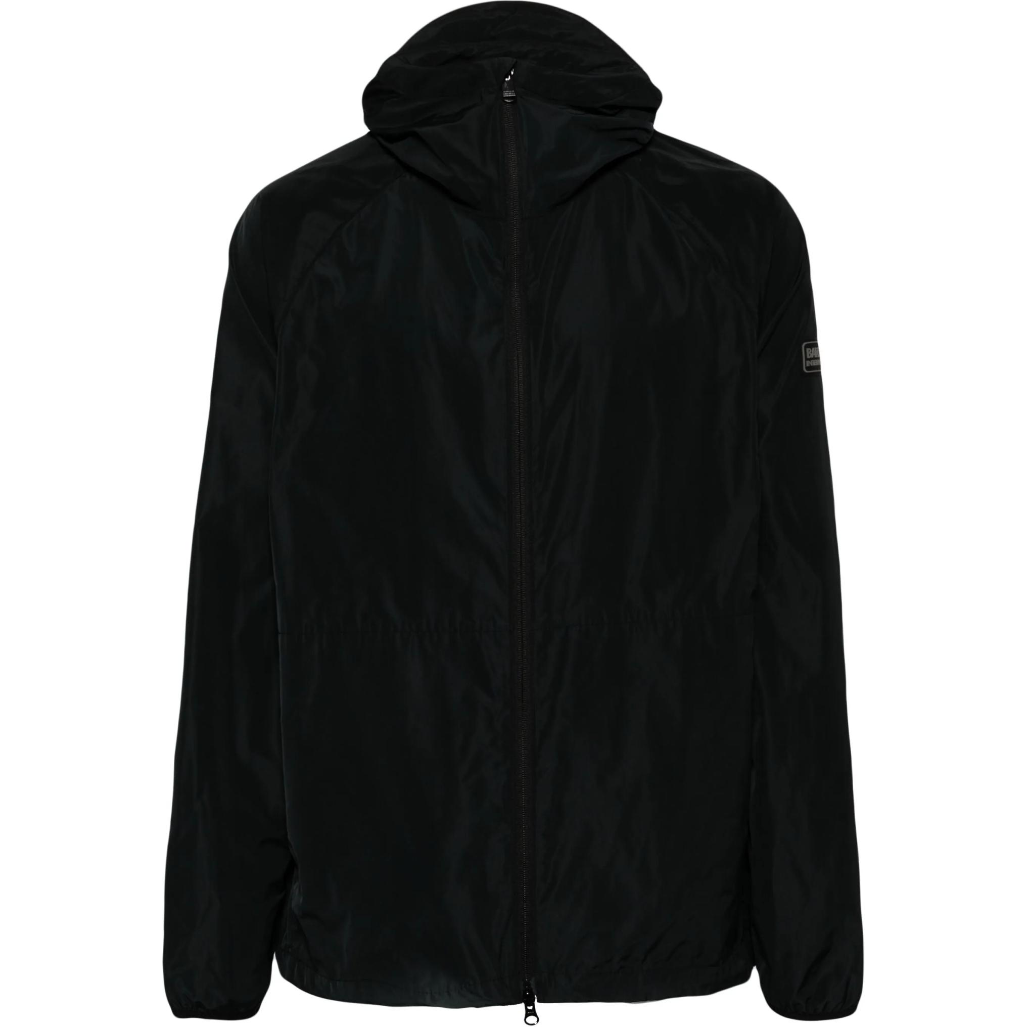 Barbour Solid Logo Patch Casual Hooded Jacket Black () MSP0099
