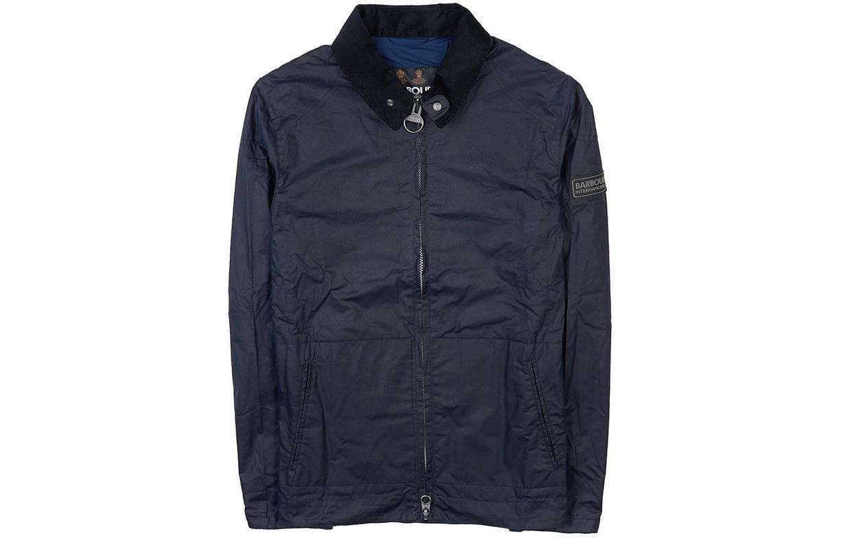 Barbour Solid Long-Sleeve Zip-Up Jacket Blue MWX2197NY71