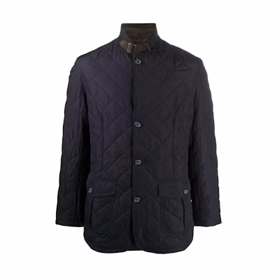 Barbour Solid Navy Blue Long-Sleeve Casual Jacket MQU0508MQUNY71