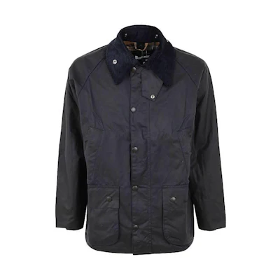 Barbour Solid Pocket Button-Up Stand Collar Jacket - Blue MWX0018MWX-091