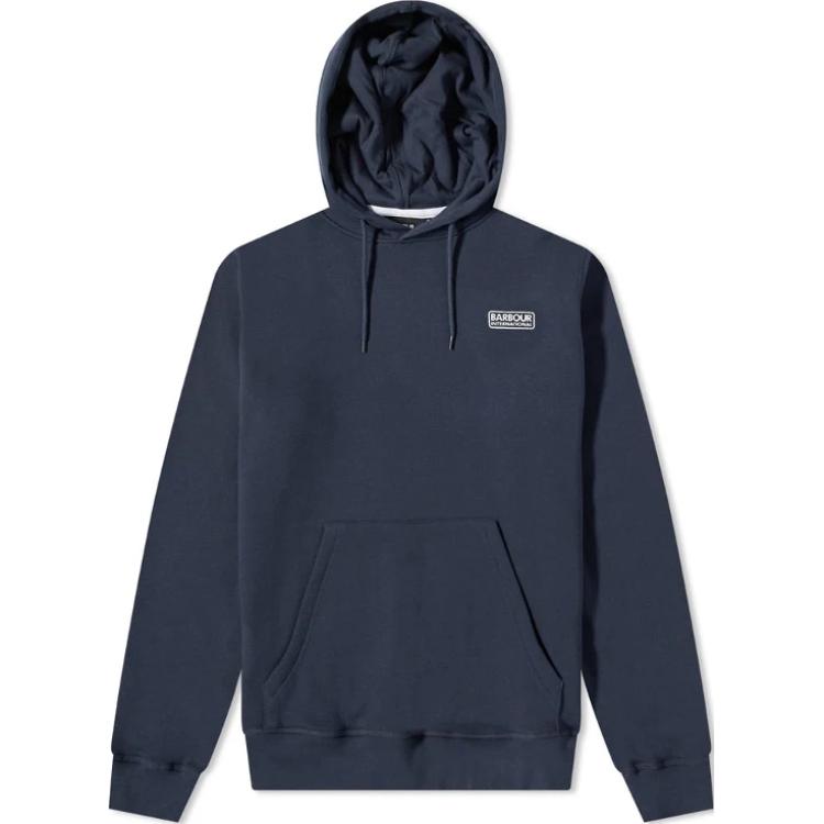 Barbour Solid Pullover Hoodie Deep Blue Long Sleeve MOL0332NY91