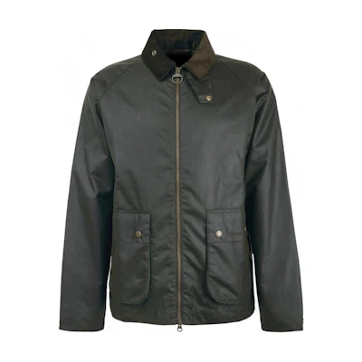 Barbour Solid Waxed Canvas Zip Jacket Green MWX2205WOL52