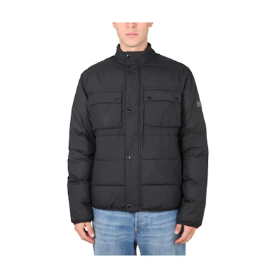 Barbour Solid Zip-Up Stand Collar Long-Sleeve Jacket Black MQU1291BK11