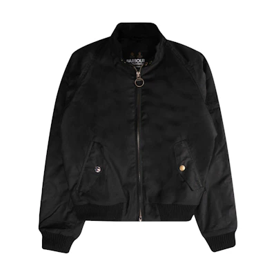 Barbour Solid Zip-Up Waxed Jacket Black MWX0465OL71