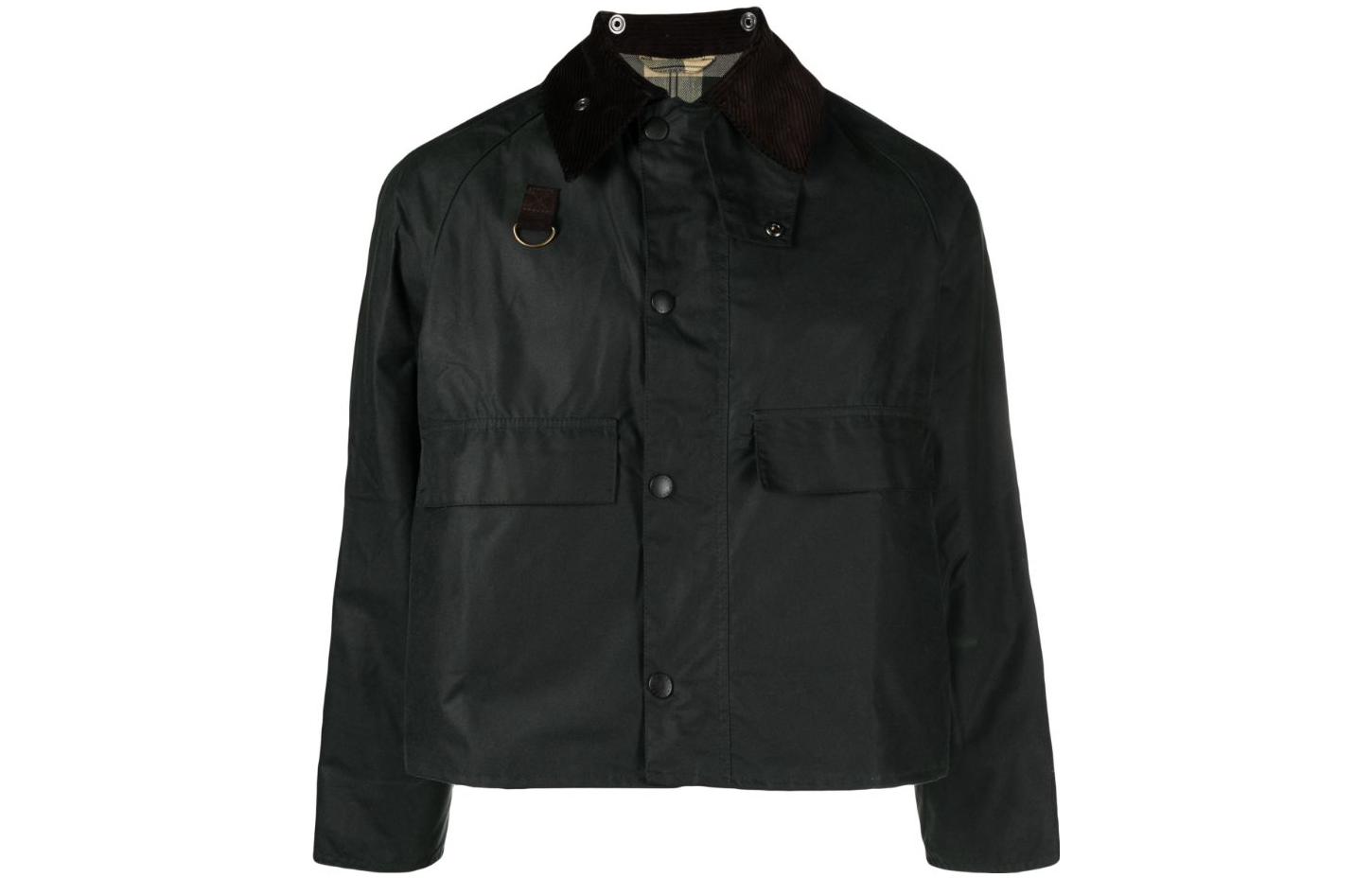 Order BARBOUR 男士亚洲款6盎司灯芯绒领经典油蜡夹克鼠尾草绿外套。 MWX1212BSM3