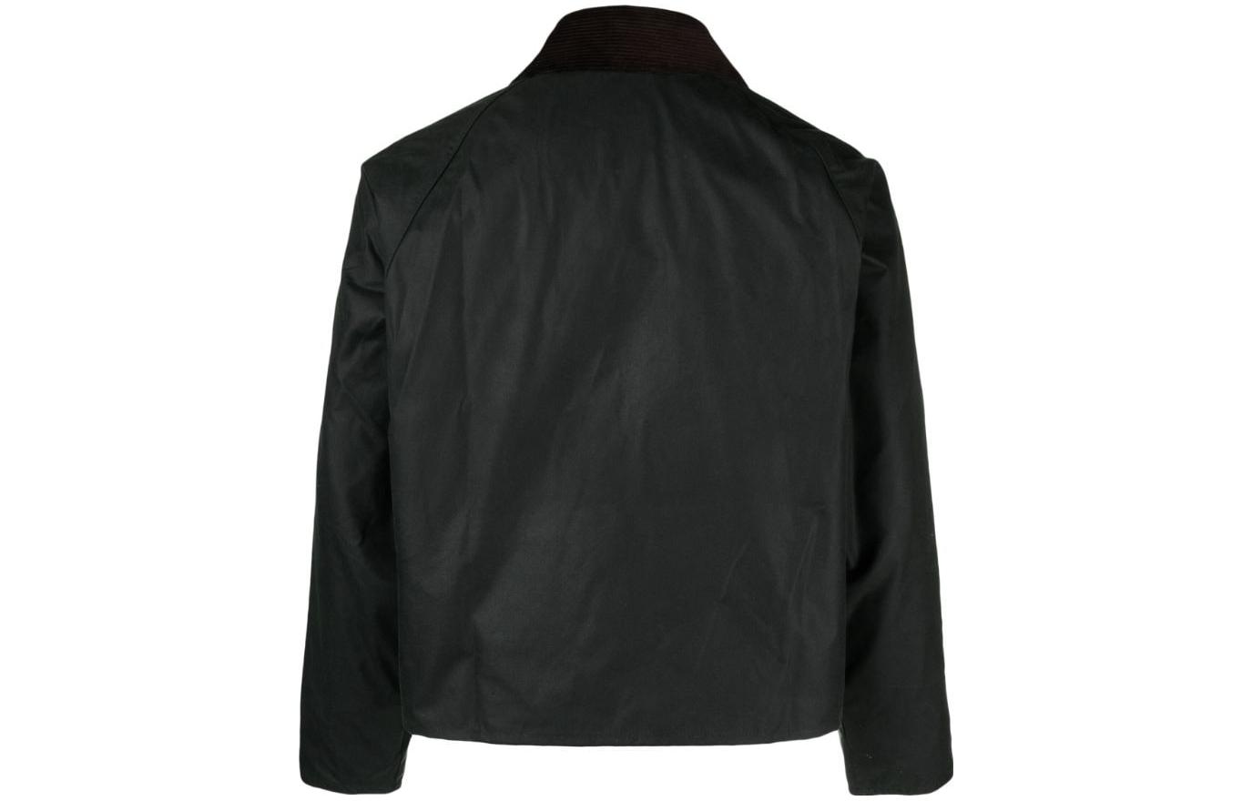 Lookbook BARBOUR 男士亚洲款6盎司灯芯绒领经典油蜡夹克鼠尾草绿外套。 MWX1212BSM3