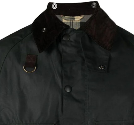 BARBOUR 男士亚洲款6盎司灯芯绒领经典油蜡夹克鼠尾草绿外套。 MWX1212BSM3 Shop BARBOUR 男士亚洲款6盎司灯芯绒领经典油蜡夹克鼠尾草绿外套。 MWX1212BSM3