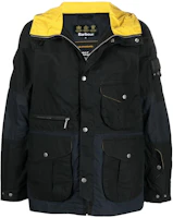 Barbour SS22 Colorblock Zip-Up Hooded Jacket Black MCA0768MCABK11 Barbour SS22 Colorblock Zip-Up Hooded Jacket Black MCA0768MCABK11