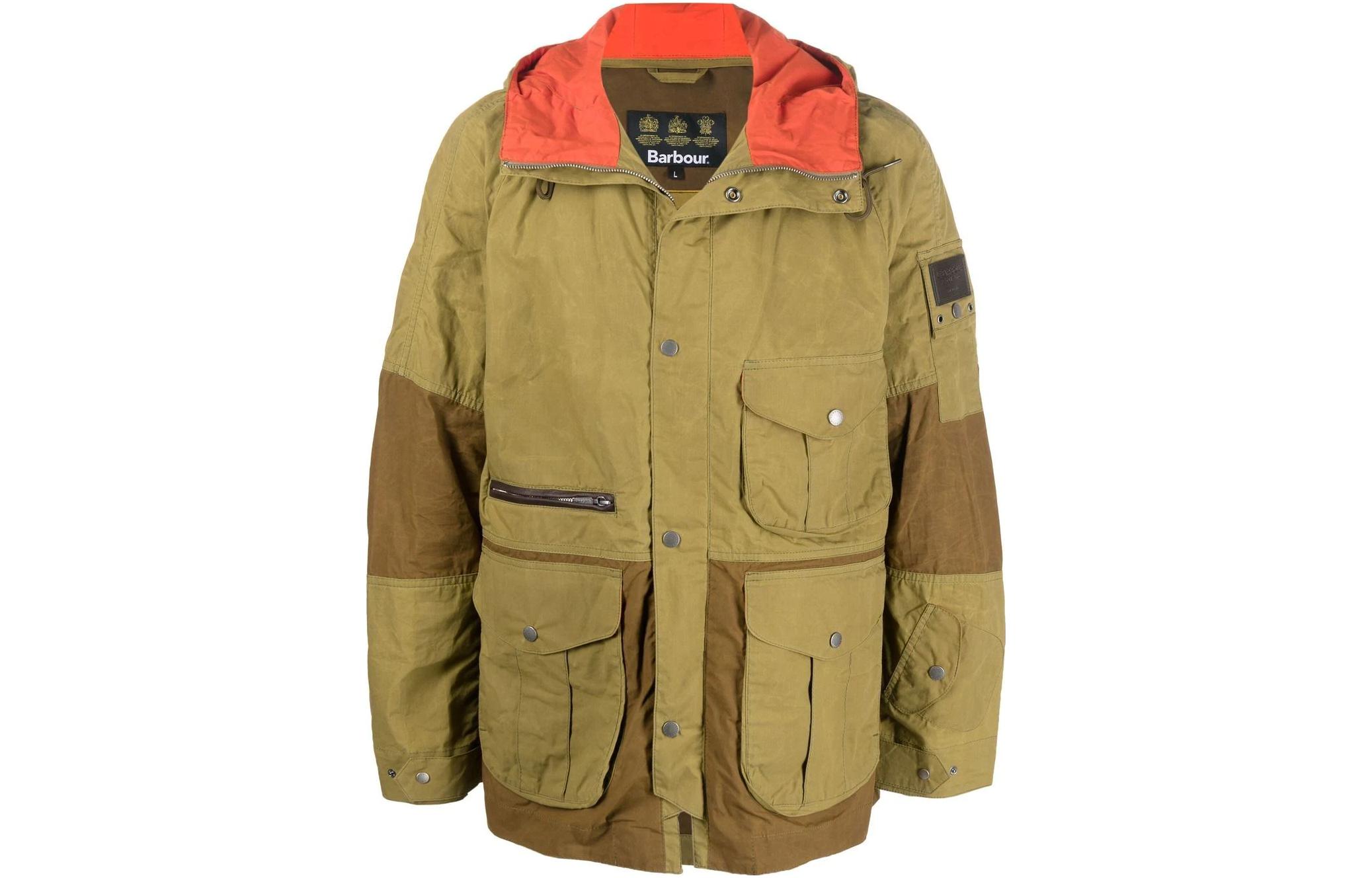 Barbour SS22 Colorblock Zip-Up Hooded Jacket MCA0768MCAGN52