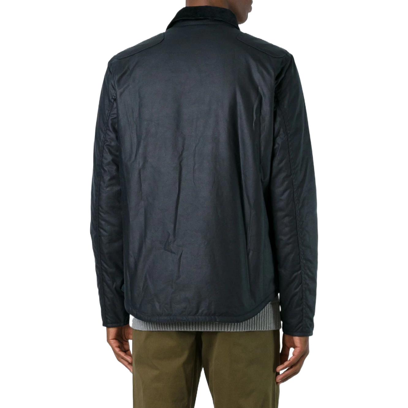 Shop BARBOUR SS23 Jaket Wax 6oz Kolar Korduroi Biru Navy Pakaian Luar MWX1106NY92