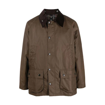Barbour SS23 Brown Waxed Jacket with Logo Embroidery Long Sleeve. MWX0018BE51
