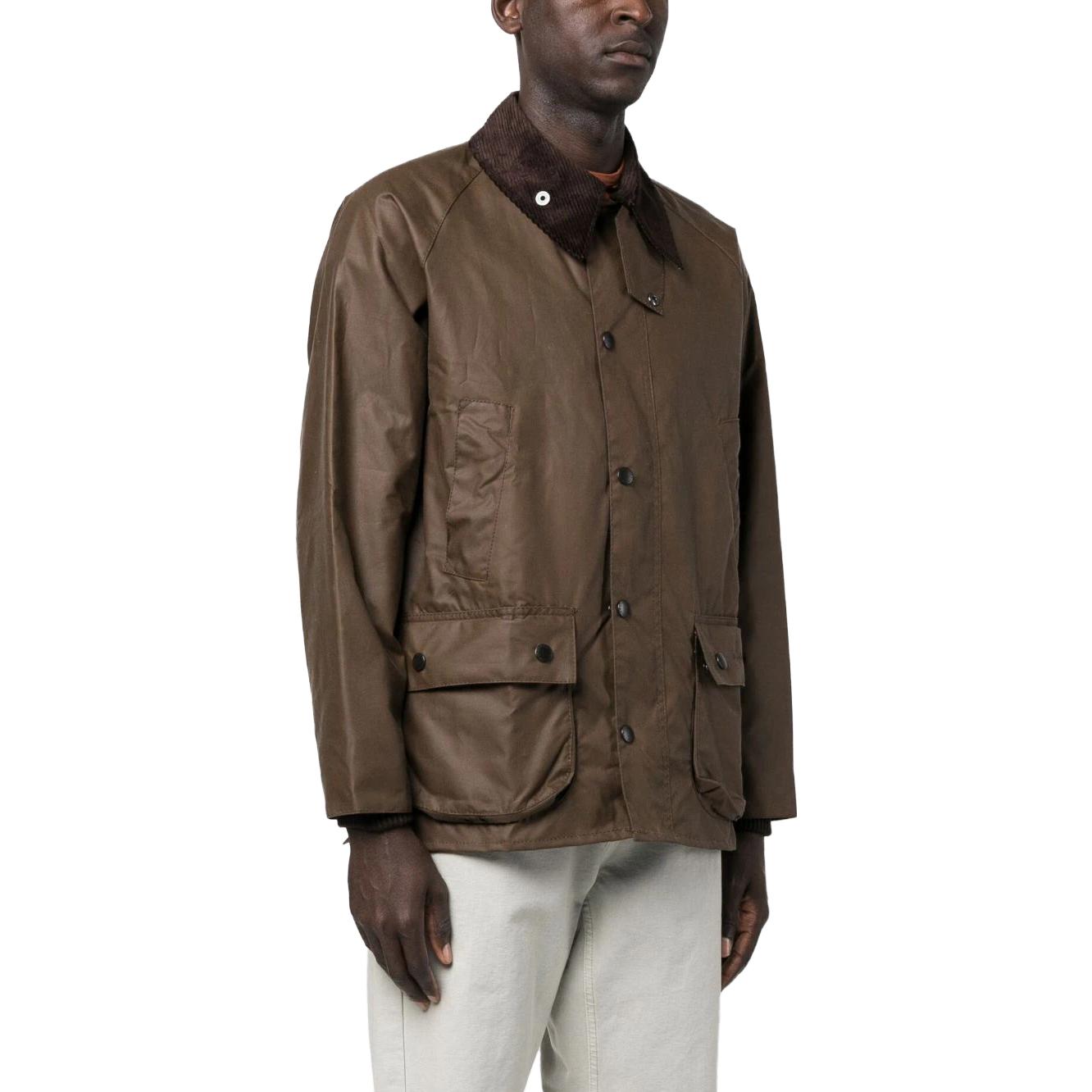 Purchase Jaket Lengan Panjang Brown Waxed dengan Logo Bordir Barbour SS23. MWX0018BE51
