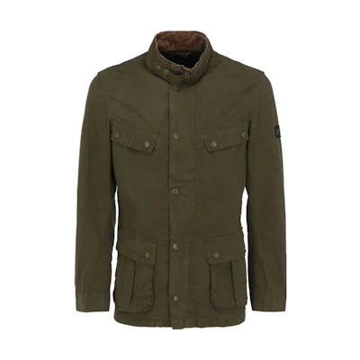 BARBOUR SS23 Military Green Stand Collar Long Sleeve Jacket MCA0667GN31