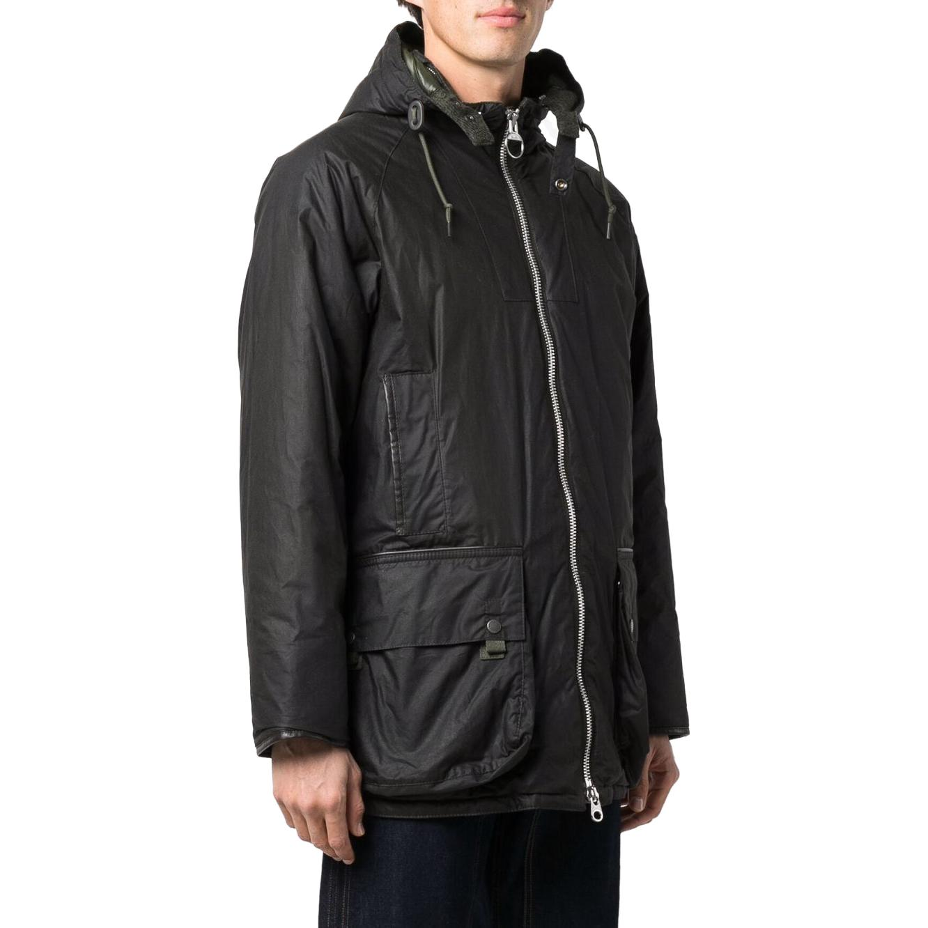 Lookbook Barbour SS23 黑色休閒外套附標誌補丁 MWX1869HUNTINGSCALPAY