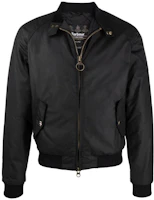 Barbour SS23 Black High-Neck Zip-Up Jacket MWX0465MWXBK71 Barbour SS23 Black High-Neck Zip-Up Jacket MWX0465MWXBK71