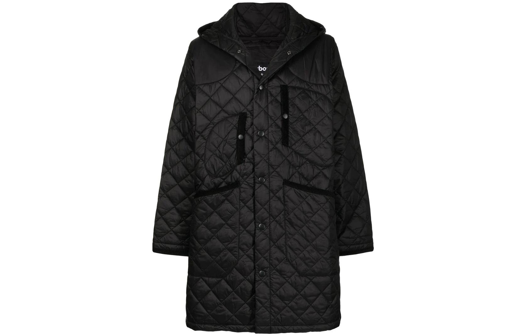 Barbour SS23 Black Quilted Mid-Length Jacket MQU1298BK11