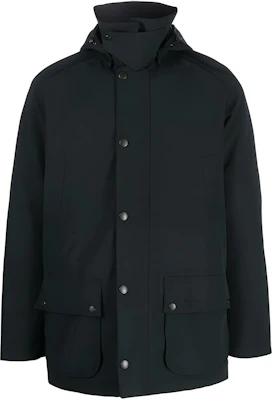 Barbour SS23 Jaket Hitam Polos Lengan Panjang dengan Hoodie MWB1001BK11 Buy Barbour SS23 Jaket Hitam Polos Lengan Panjang dengan Hoodie MWB1001BK11