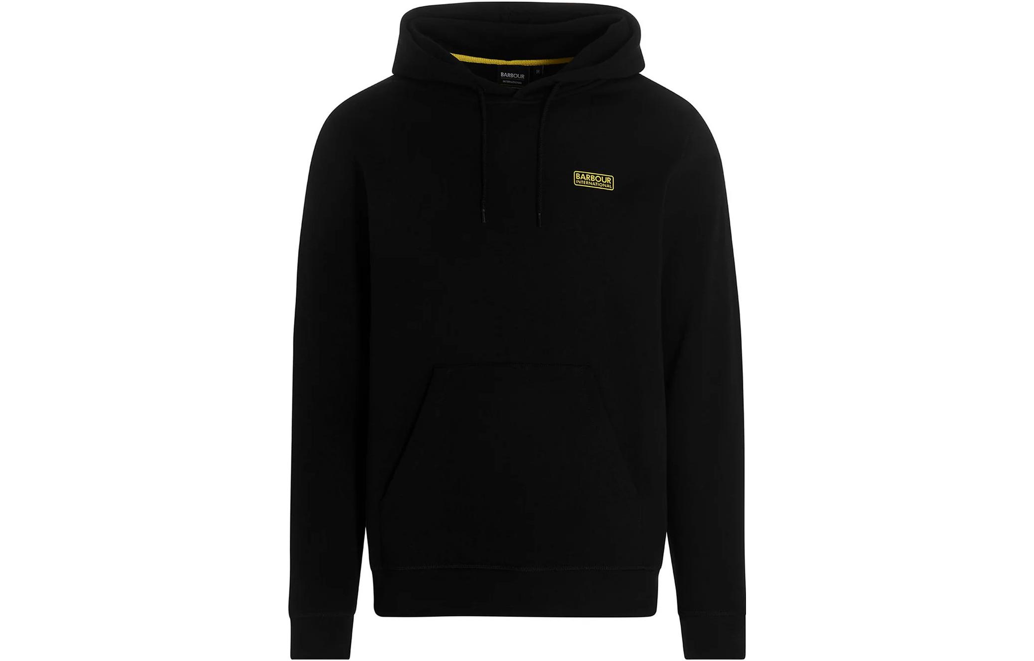 Barbour SS23 Black Solid Letter Pullover Hoodie MOL0332BK31