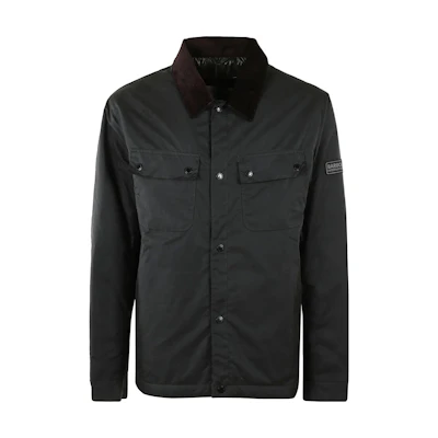 Barbour SS23 Black Solid Long Sleeve Single-Breasted Jacket MWX2019MWXSG51