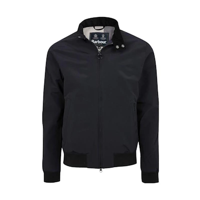 Barbour SS23 Black Waxed Cotton Jacket with Stand Collar MCA0412BK12