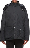 Barbour SS23 Black Waxed Long-Sleeve Hooded Jacket MWX1844NY71 Barbour SS23 Black Waxed Long-Sleeve Hooded Jacket MWX1844NY71