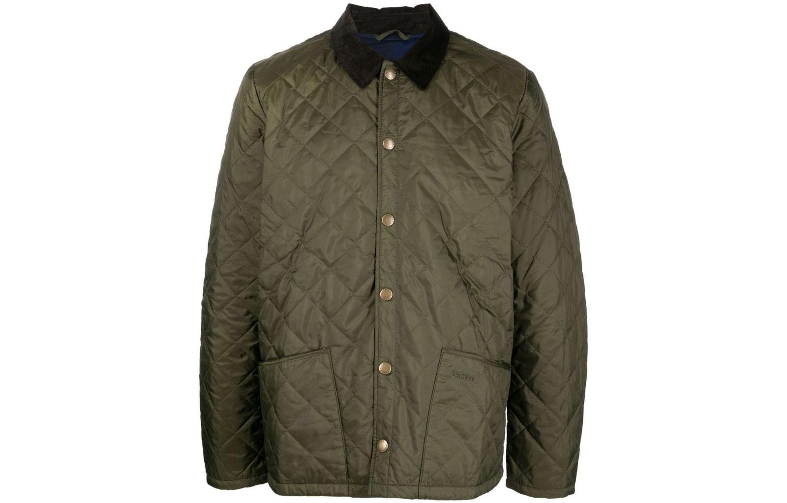 Barbour SS23 Colorblock Button-Up Pocket Jacket Green - MQU1324OL51