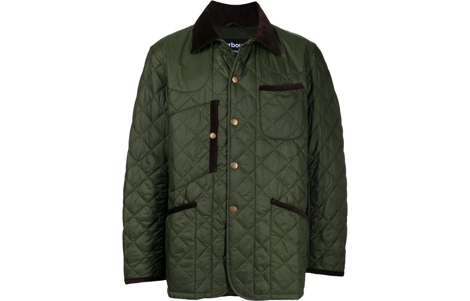 Barbour SS23 Green Quilted Casual Jacket MQU1296OL51OLIVE
