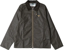 Barbour SS23 Green Waxed Jacket with Solid Color Logo Embroidery MWX2067MWXOL71 Barbour SS23 Green Waxed Jacket with Solid Color Logo Embroidery MWX2067MWXOL71