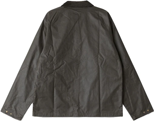 Barbour SS23 Chaqueta Verde Encerada con Logo Bordado de Color Sólido MWX2067MWXOL71 Lookbook Barbour SS23 Chaqueta Verde Encerada con Logo Bordado de Color Sólido MWX2067MWXOL71