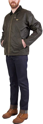 Barbour SS23 Chaqueta Verde Encerada con Logo Bordado de Color Sólido MWX2067MWXOL71 Shop Barbour SS23 Chaqueta Verde Encerada con Logo Bordado de Color Sólido MWX2067MWXOL71