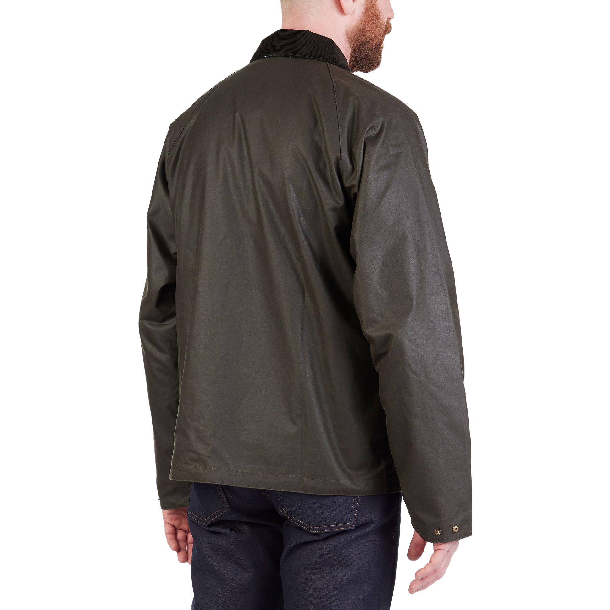 Details for Barbour SS23 Chaqueta Verde Encerada con Logo Bordado de Color Sólido MWX2067MWXOL71