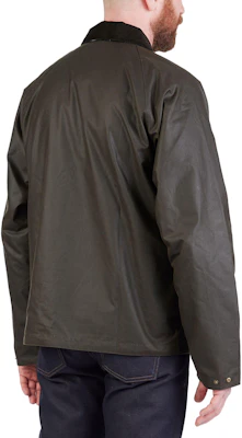 Barbour SS23 Chaqueta Verde Encerada con Logo Bordado de Color Sólido MWX2067MWXOL71 Details for Barbour SS23 Chaqueta Verde Encerada con Logo Bordado de Color Sólido MWX2067MWXOL71