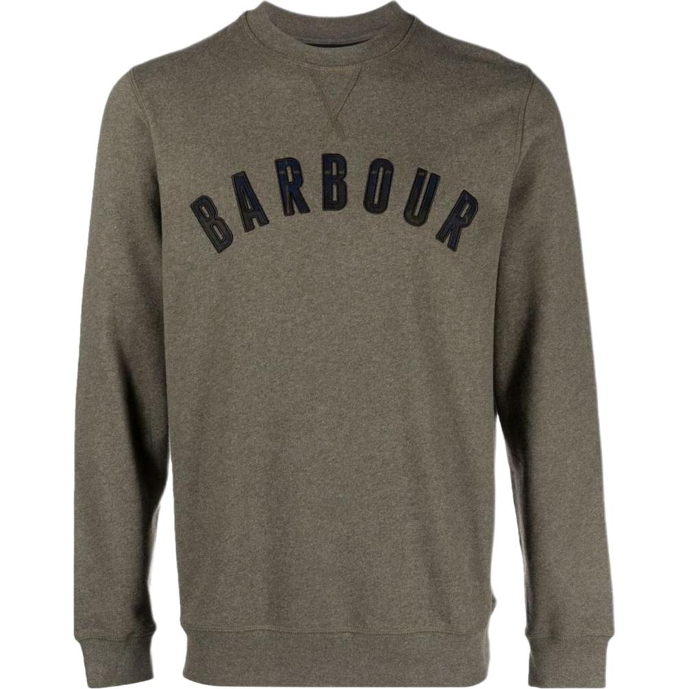 Barbour SS23 Logo Print Crewneck Pullover Sweatshirt MOL0410GN93