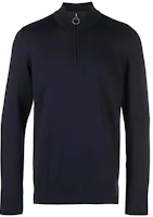 Barbour SS23 Navy Blue Pullover Mock Neck Long Sleeve Sweatshirt MKN1074NY91 Barbour SS23 Navy Blue Pullover Mock Neck Long Sleeve Sweatshirt MKN1074NY91