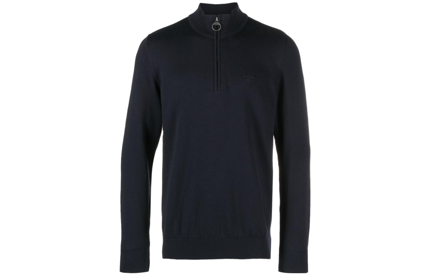 Barbour SS23 Navy Blue Pullover Mock Neck Long Sleeve Sweatshirt MKN1074NY91 圖 2