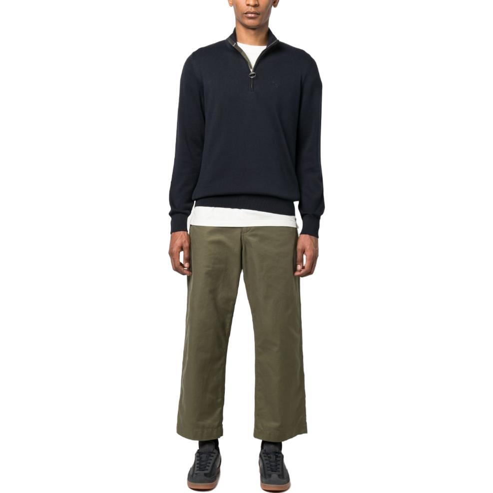 Barbour SS23 Navy Blue Pullover Mock Neck Long Sleeve Sweatshirt MKN1074NY91 圖 3