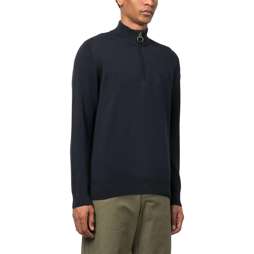 Barbour SS23 Navy Blue Pullover Mock Neck Long Sleeve Sweatshirt MKN1074NY91 圖 5