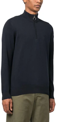 바버 SS23 네이비 블루 목넥 긴팔 풀오버 스웻셔츠 MKN1074NY91 Purchase 바버 SS23 네이비 블루 목넥 긴팔 풀오버 스웻셔츠 MKN1074NY91