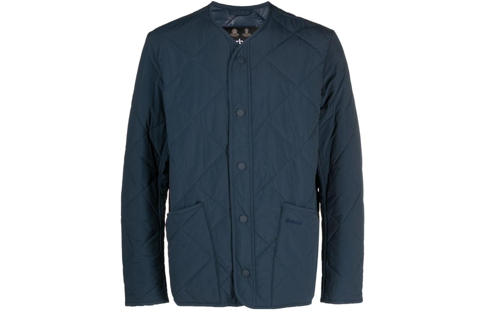 Barbour SS23 Navy Diamond Quilted Single-Breasted Jacket MQU1668NY71