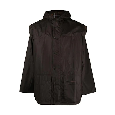 Barbour SS23 Olive Green Waxed Hooded Jacket MWX0011MWX
