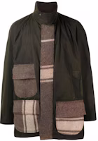 Barbour SS23 Patchwork Colorblock Short Trench Coat Men’s Dark Green HWF001N Barbour SS23 Patchwork Colorblock Short Trench Coat Men’s Dark Green HWF001N