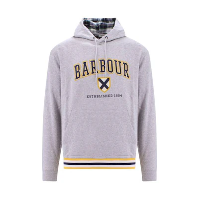 Barbour SS23 Purple Letter Stripe Hooded Long Sleeve Hoodie MOL0485MOLGY52