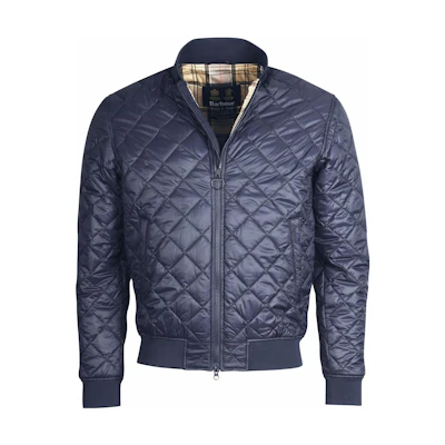 Barbour SS23 Quilted Jacket Solid Color Cotton Coat - Blue MQU1385NY71