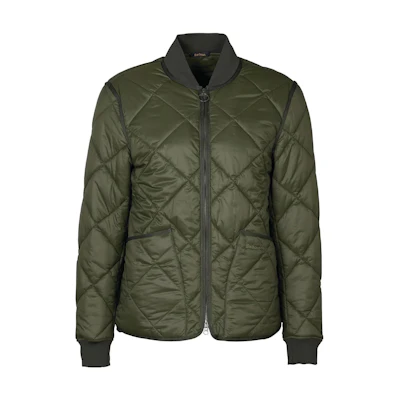 Barbour SS23 Quilted Long Sleeve Jacket Military Green MQU1633OL51