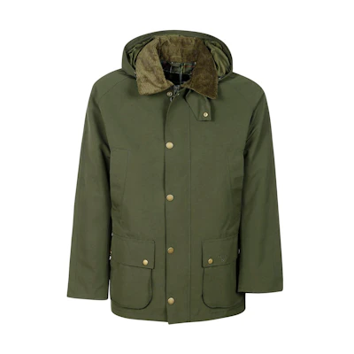 Barbour SS23 Solid Color Hooded Zip Jacket Green MWB1001MWBSG51