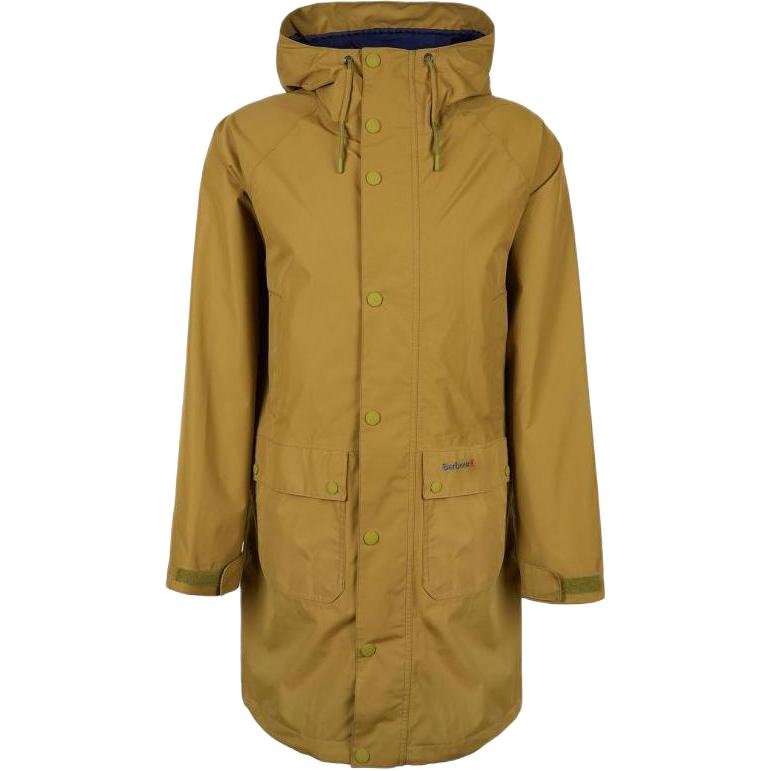 Barbour SS23 Solid Color Mid-Length Hooded Jacket Men’s Brown Green MWB0996GN61-NG