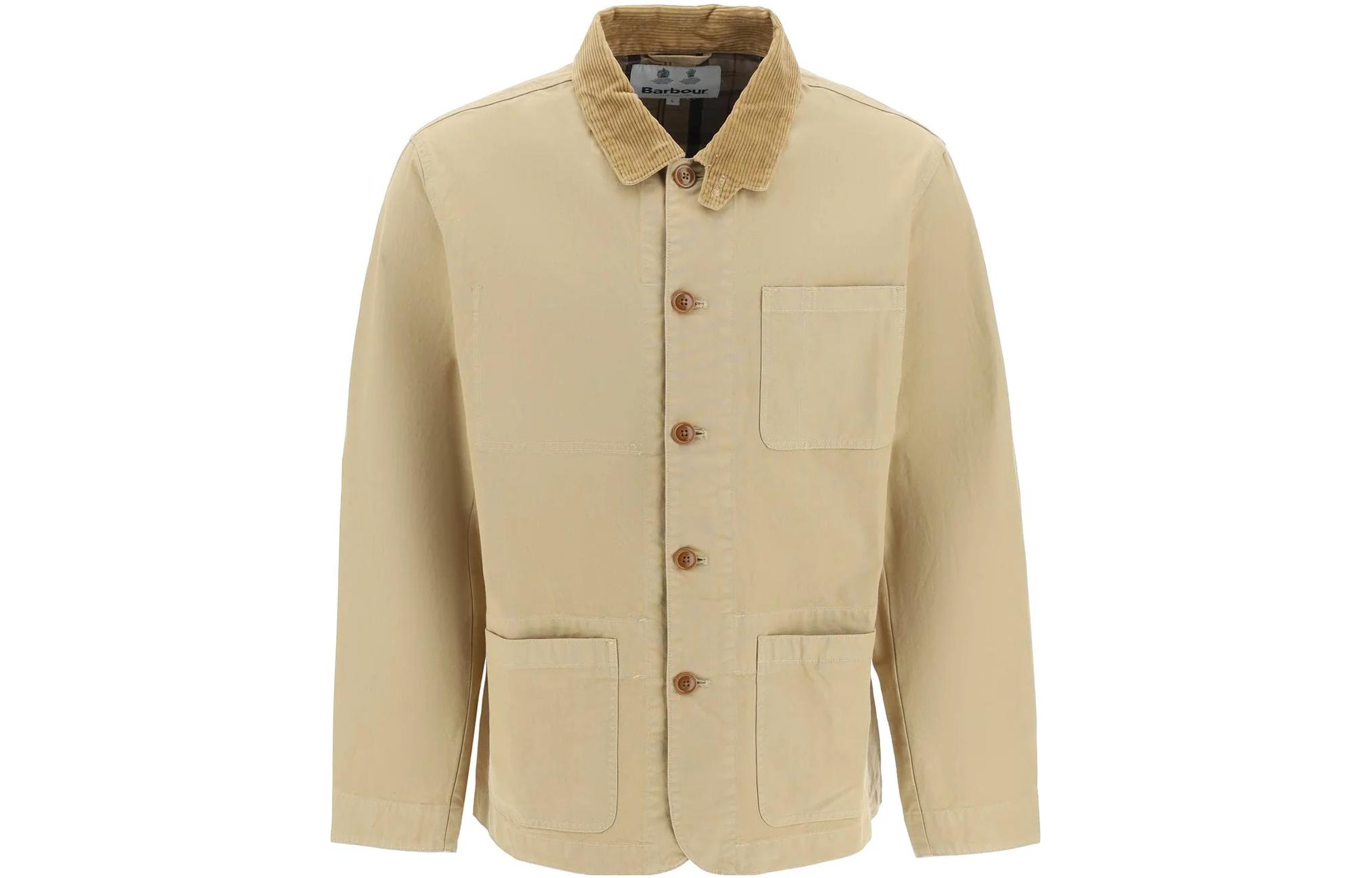 Barbour SS23 Solid Color Single-Breasted Long-Sleeve Jacket Brown MCA0875SN71