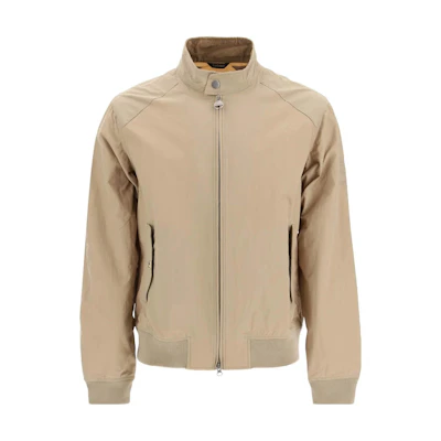 Barbour SS23 Solid Color Stand Collar Jacket Men’s Khaki MCA0427BE31